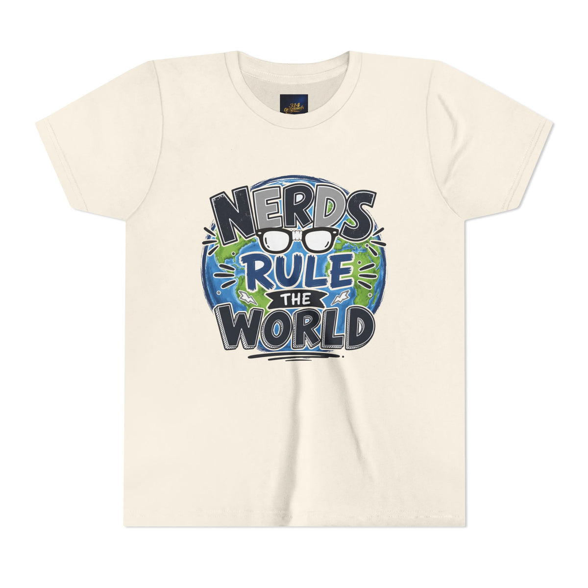 "Nerds Rule the World" Graphic Youth Girls Tee Shirt