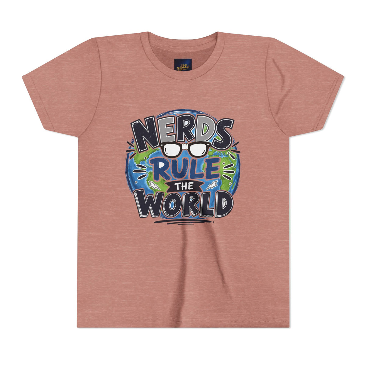 "Nerds Rule the World" Graphic Youth Girls Tee Shirt