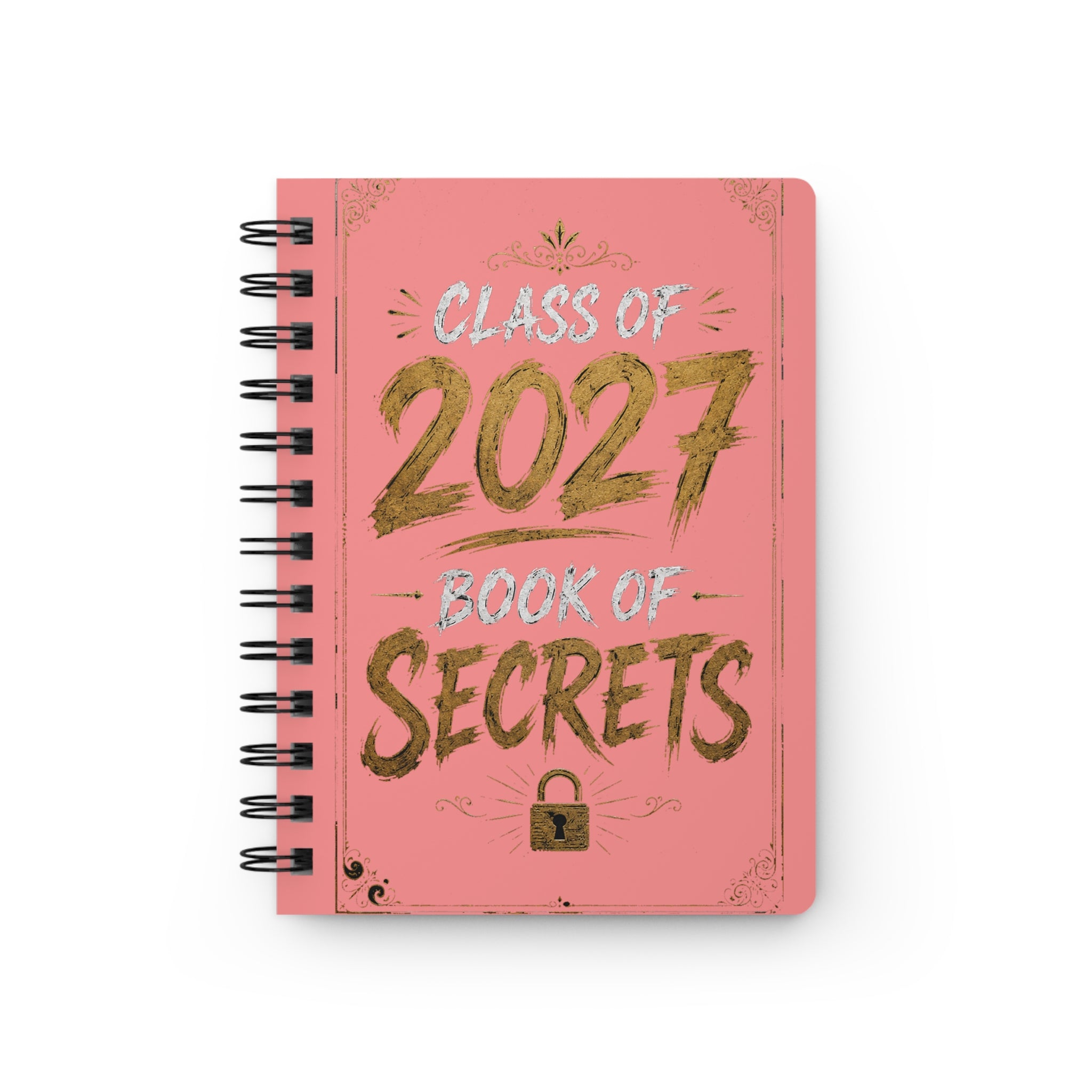 Class of 2027 Book of Secrets Spiral Journal - Pink