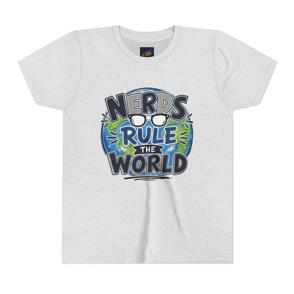 "Nerds Rule the World" Graphic Youth Girls Tee Shirt