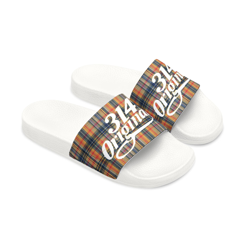 Plaid '314 Originals' Removable-Strap Slide Sandals