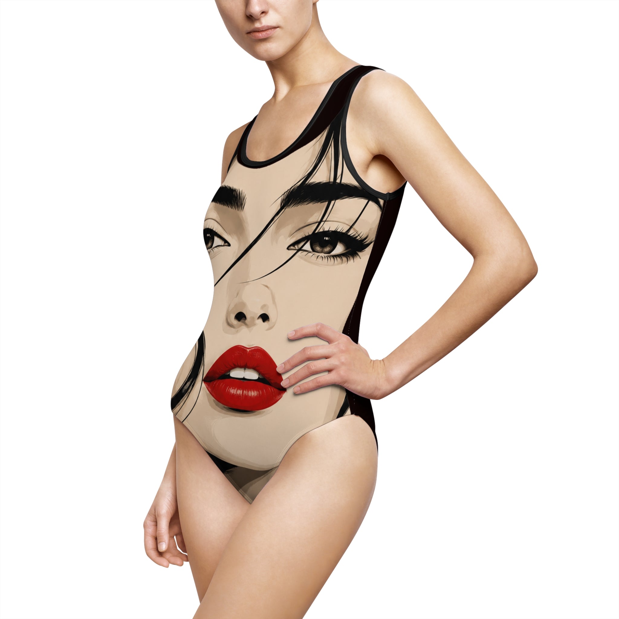 Retro Glam One-Piece Swimsuit