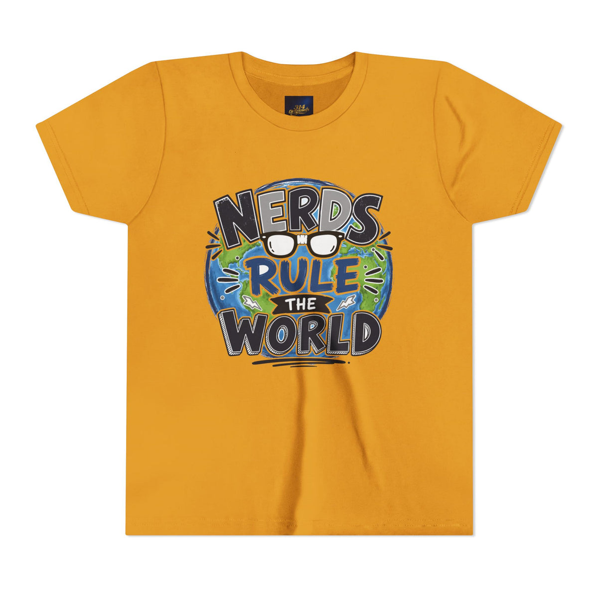 "Nerds Rule the World" Graphic Youth Girls Tee Shirt
