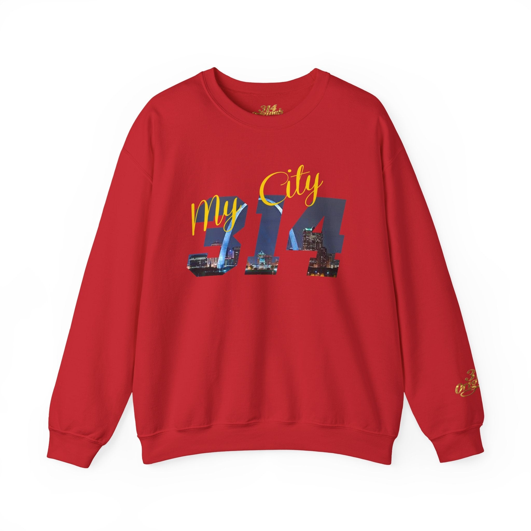 314 City Crewneck Sweatshirt — St. Louis Skyline Graphic - 314 Originals