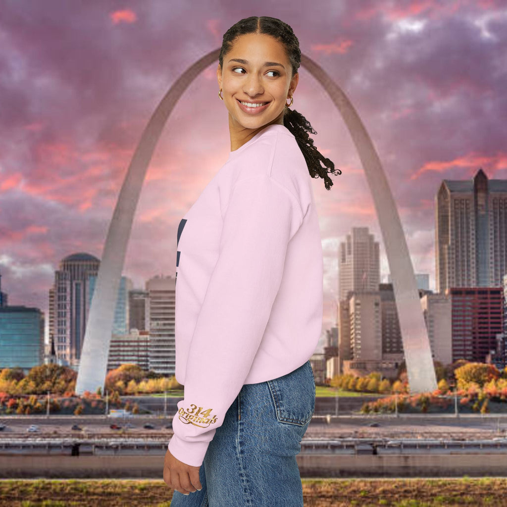 314 City Crewneck Sweatshirt — St. Louis Skyline Graphic - 314 Originals