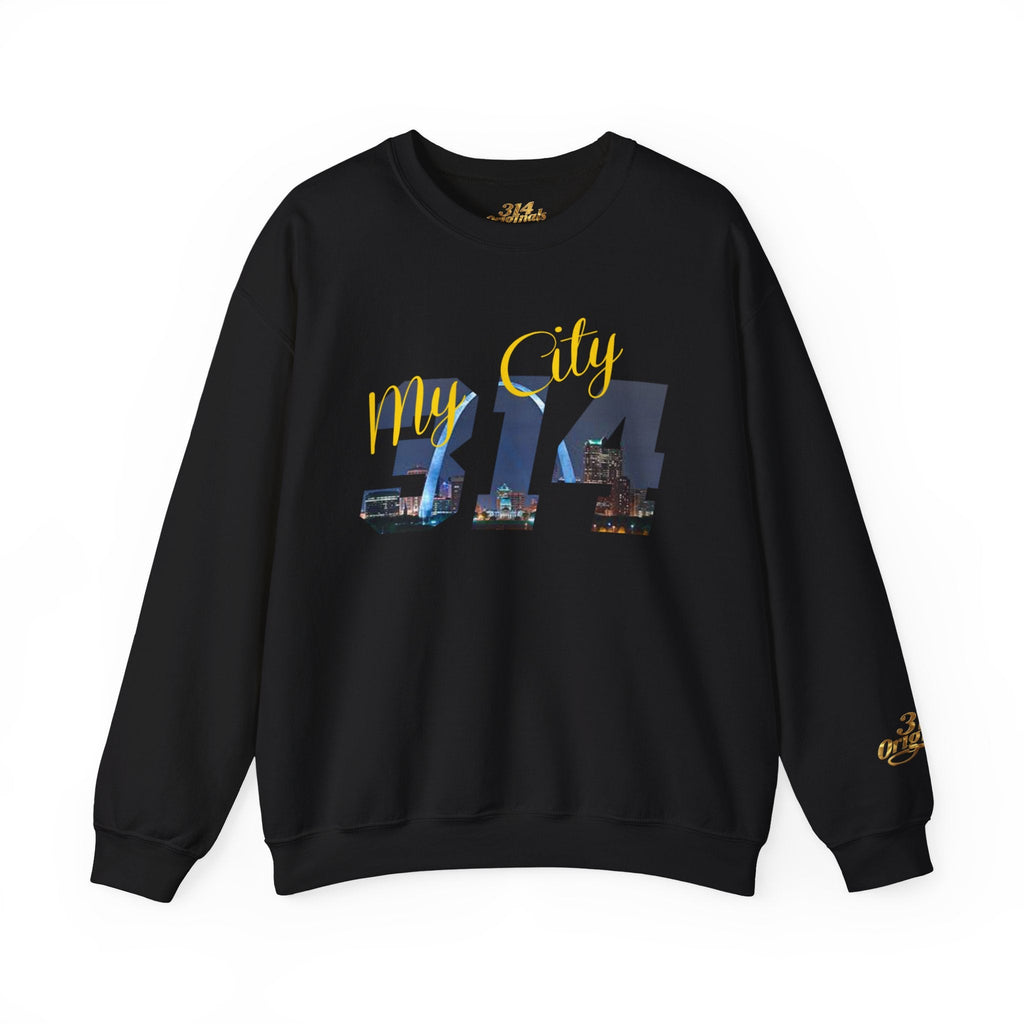 314 City Crewneck Sweatshirt — St. Louis Skyline Graphic - 314 Originals