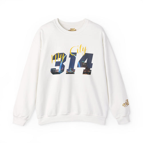 314 City Crewneck Sweatshirt — St. Louis Skyline Graphic - 314 Originals
