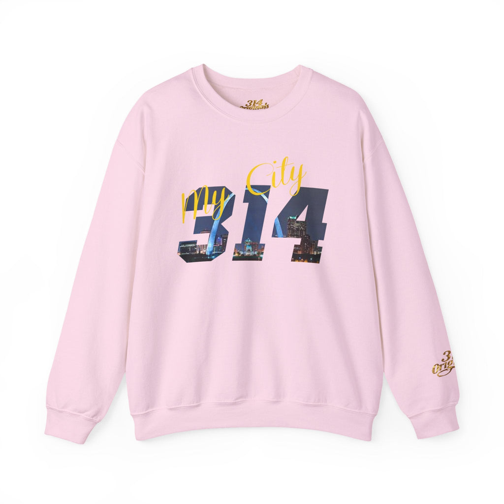 314 City Crewneck Sweatshirt — St. Louis Skyline Graphic - 314 Originals