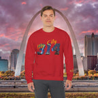 314 City Crewneck Sweatshirt — St. Louis Skyline Graphic - 314 Originals