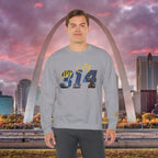 314 City Crewneck Sweatshirt — St. Louis Skyline Graphic - 314 Originals