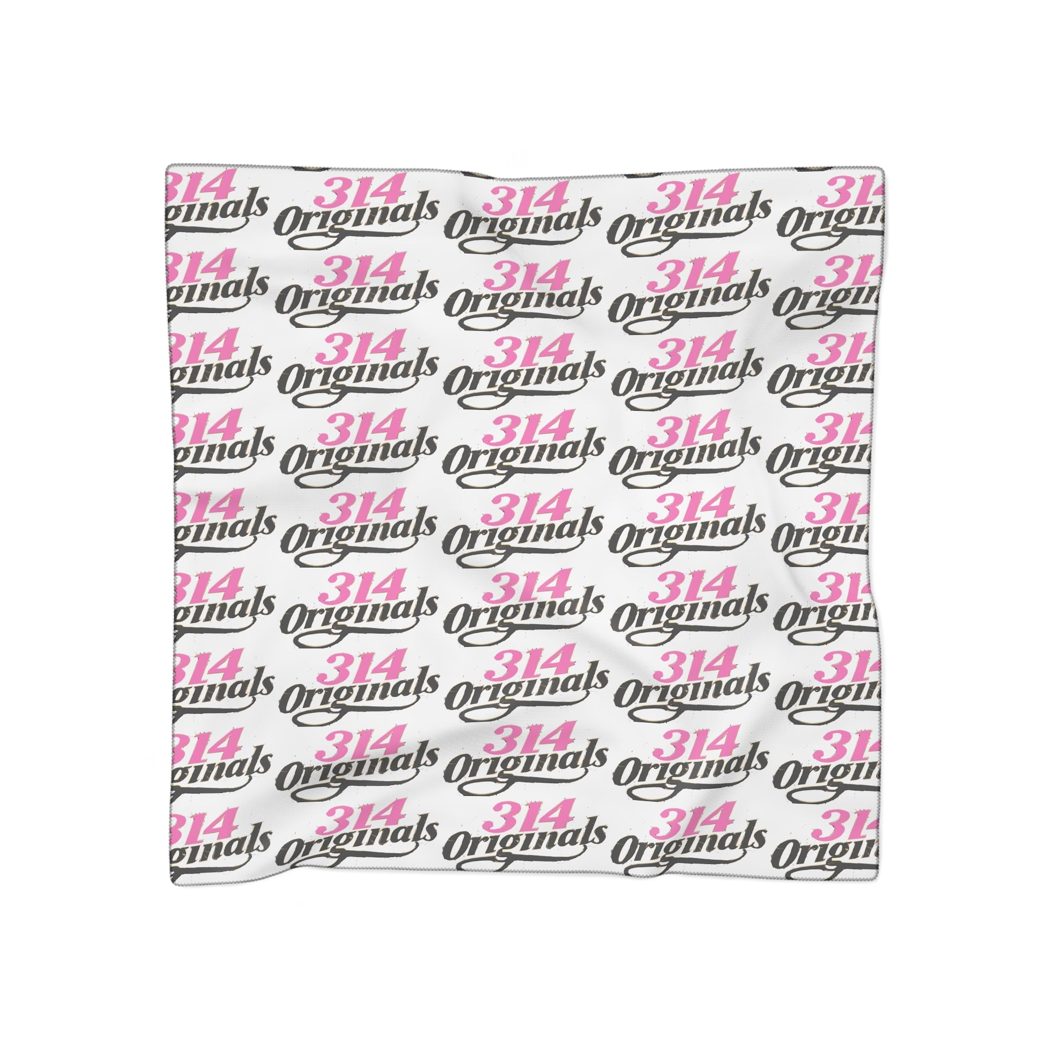 314 Logo Scarf — Pink & Black Poly Scarf - 314 Originals