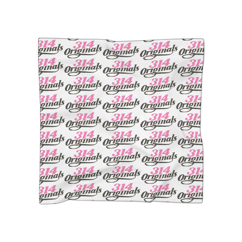 314 Logo Scarf — Pink & Black Poly Scarf - 314 Originals