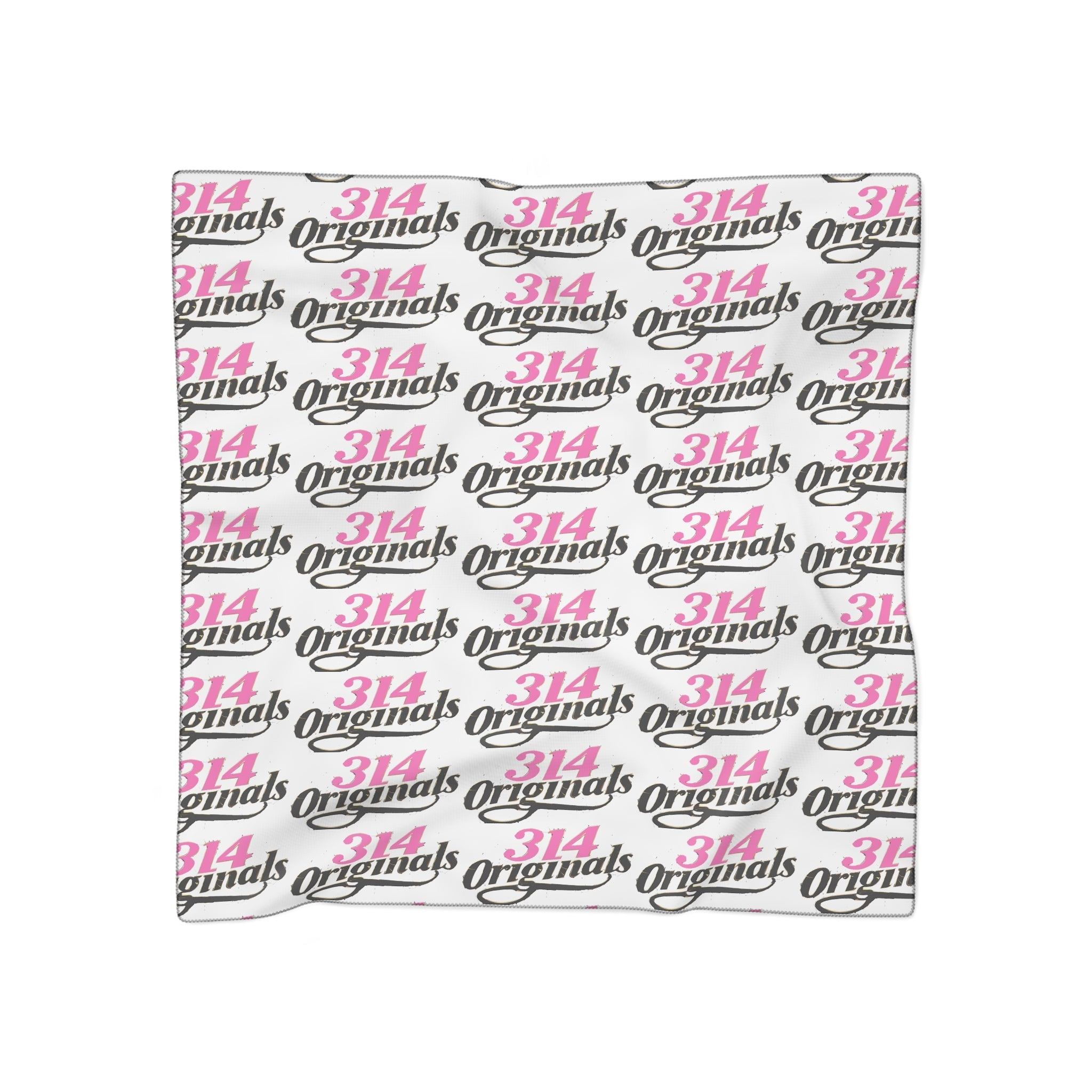 314 Logo Scarf — Pink & Black Poly Scarf - 314 Originals