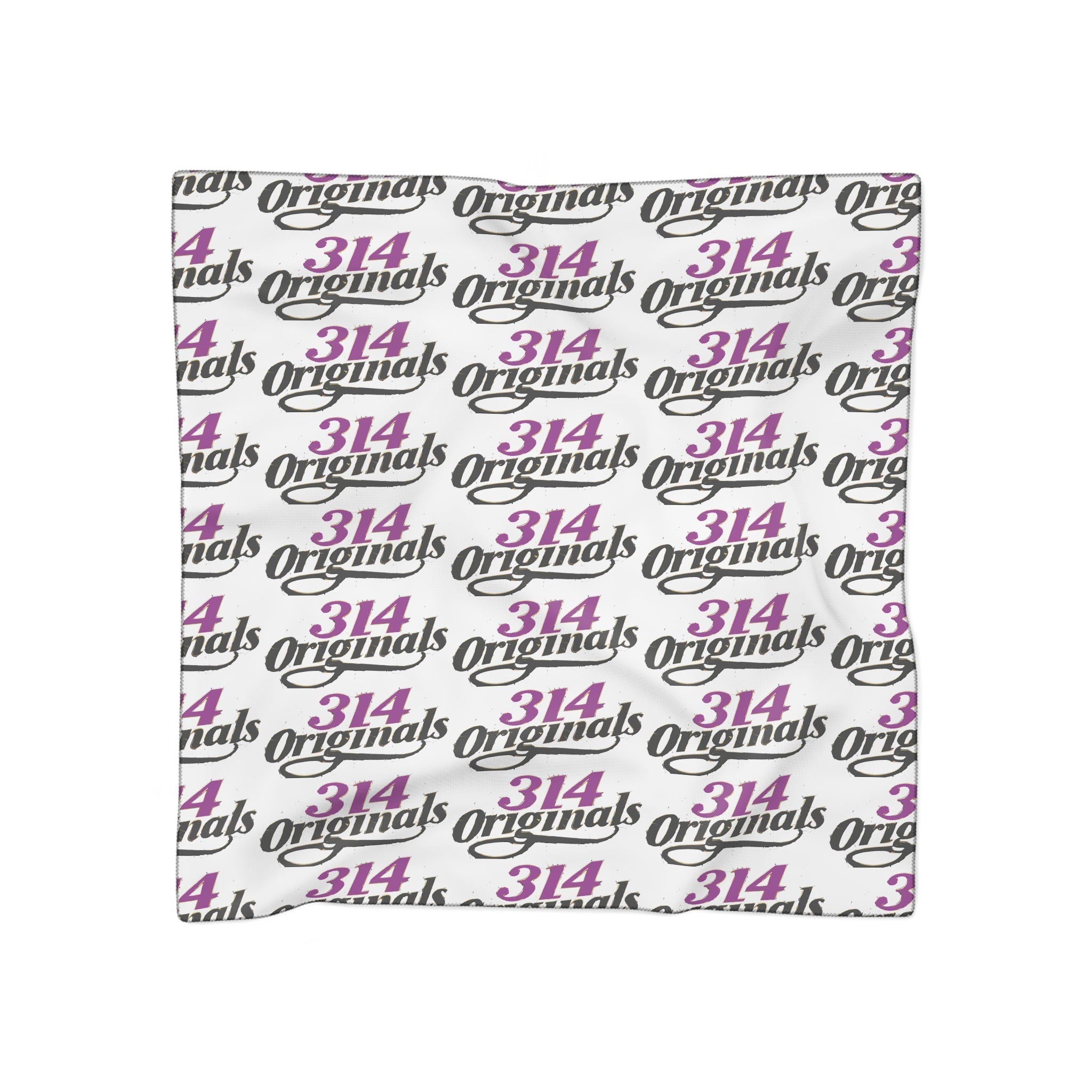 314 Logo Scarf — Purple & Black Poly Scarf - 314 Originals