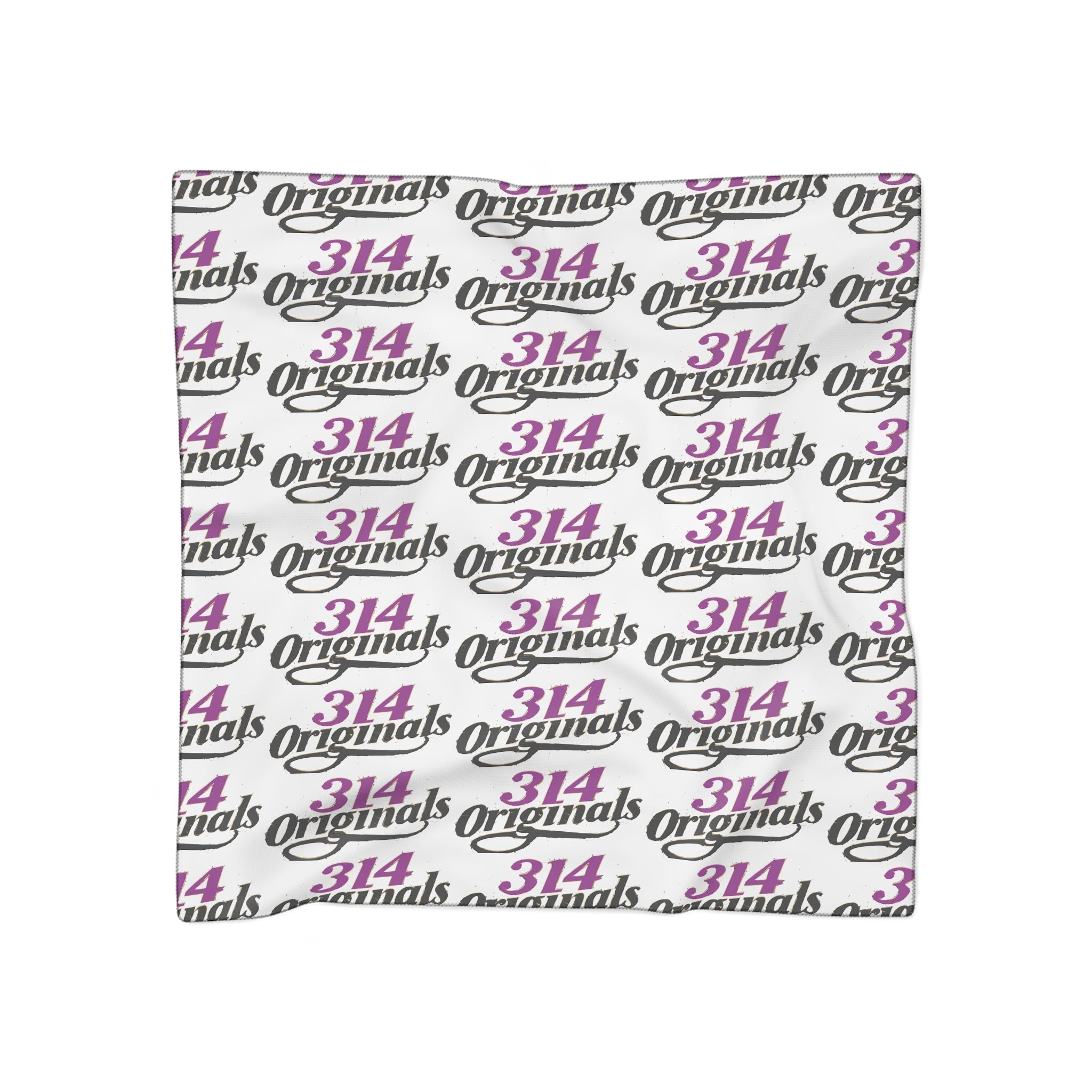 314 Logo Scarf — Purple & Black Poly Scarf - 314 Originals