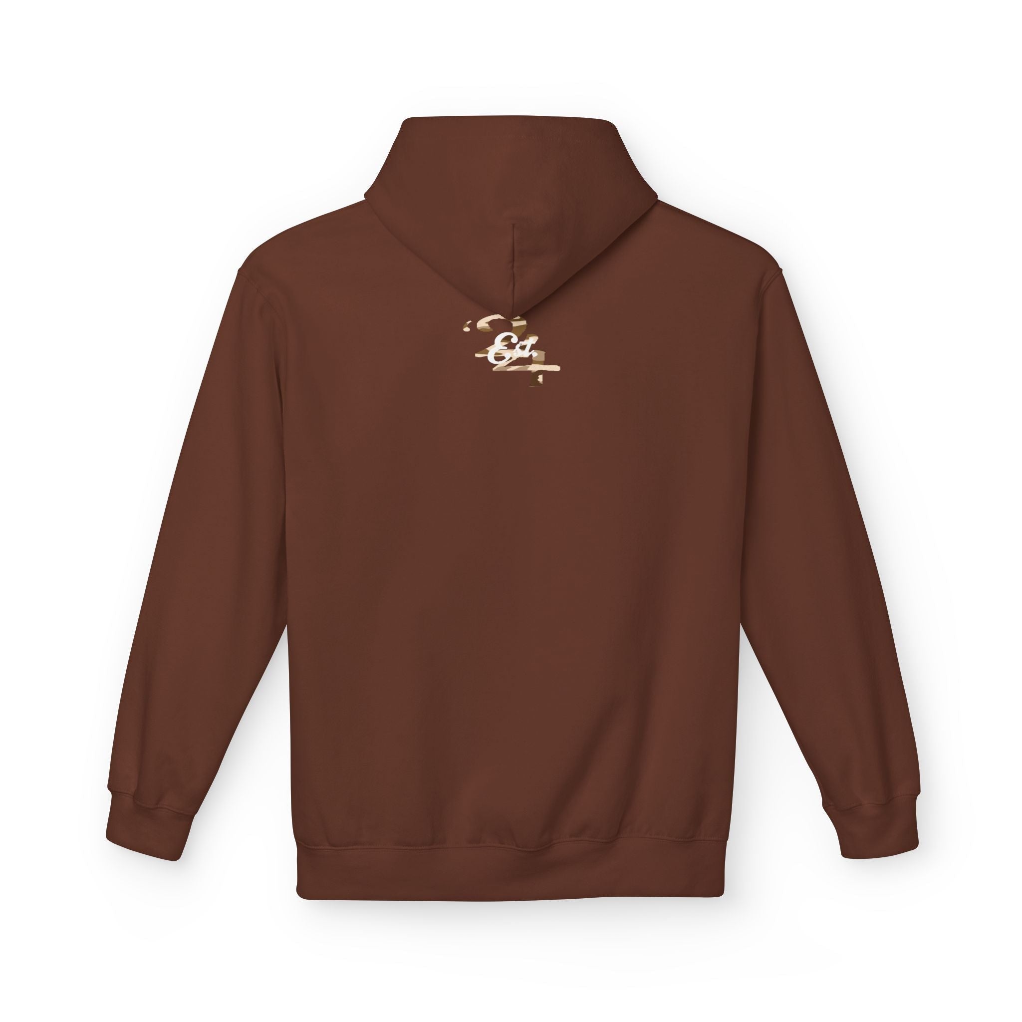 314 Originals Brown Camo Hoodie — Retro Script Logo Pullover - 314 Originals