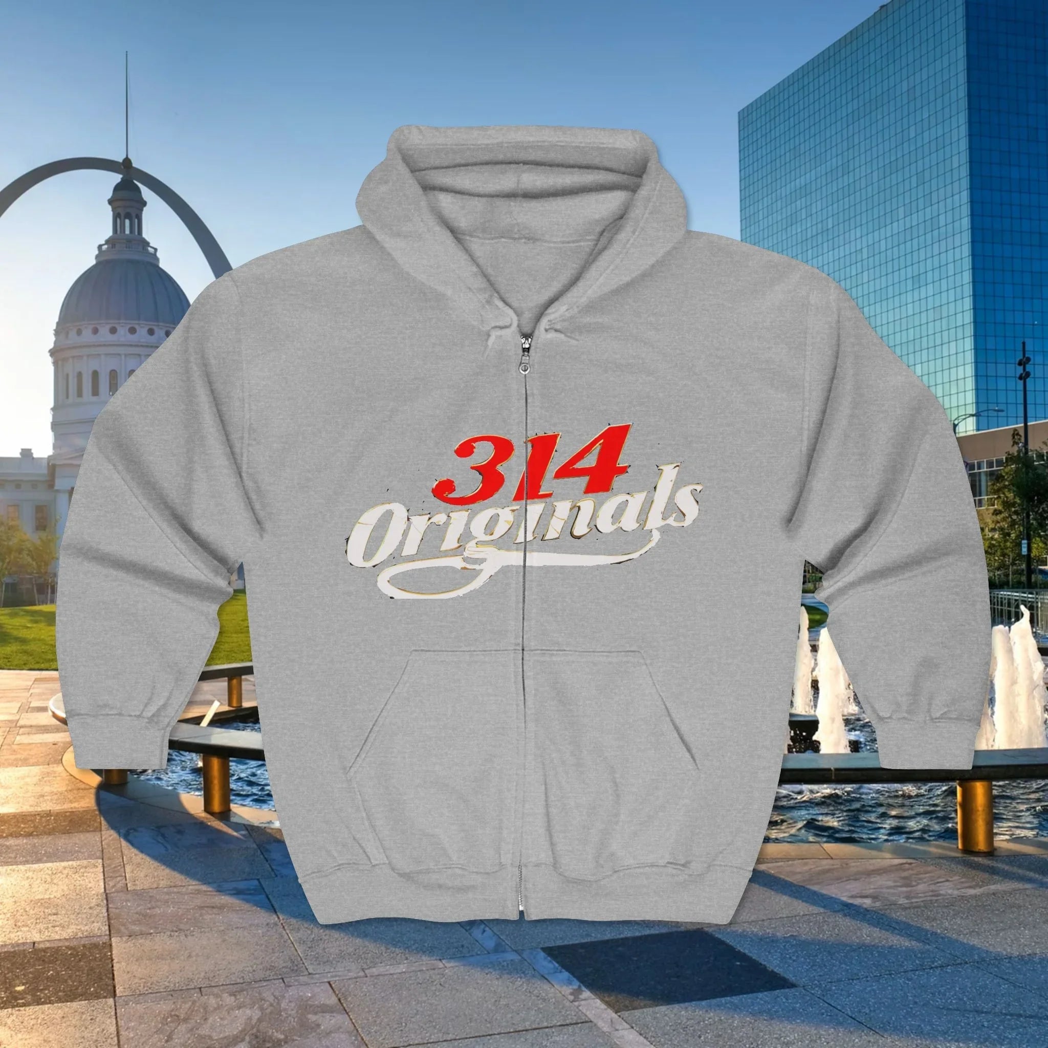 314 Originals Full-Zip Hoodie — Retro St. Louis Streetwear - 314 Originals