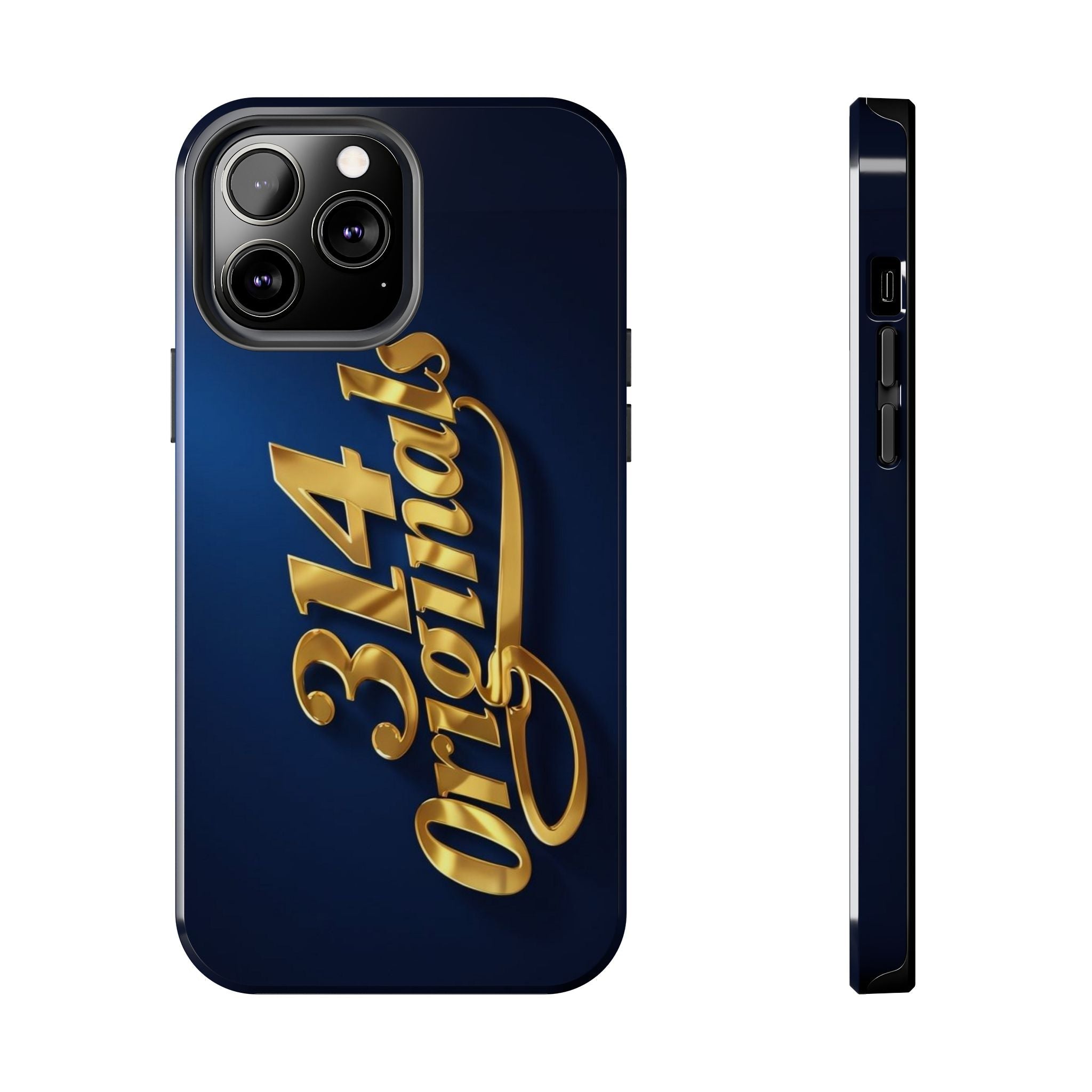 "314 Originals" Gold Script on Navy Tough Protective Case - 314 Originals