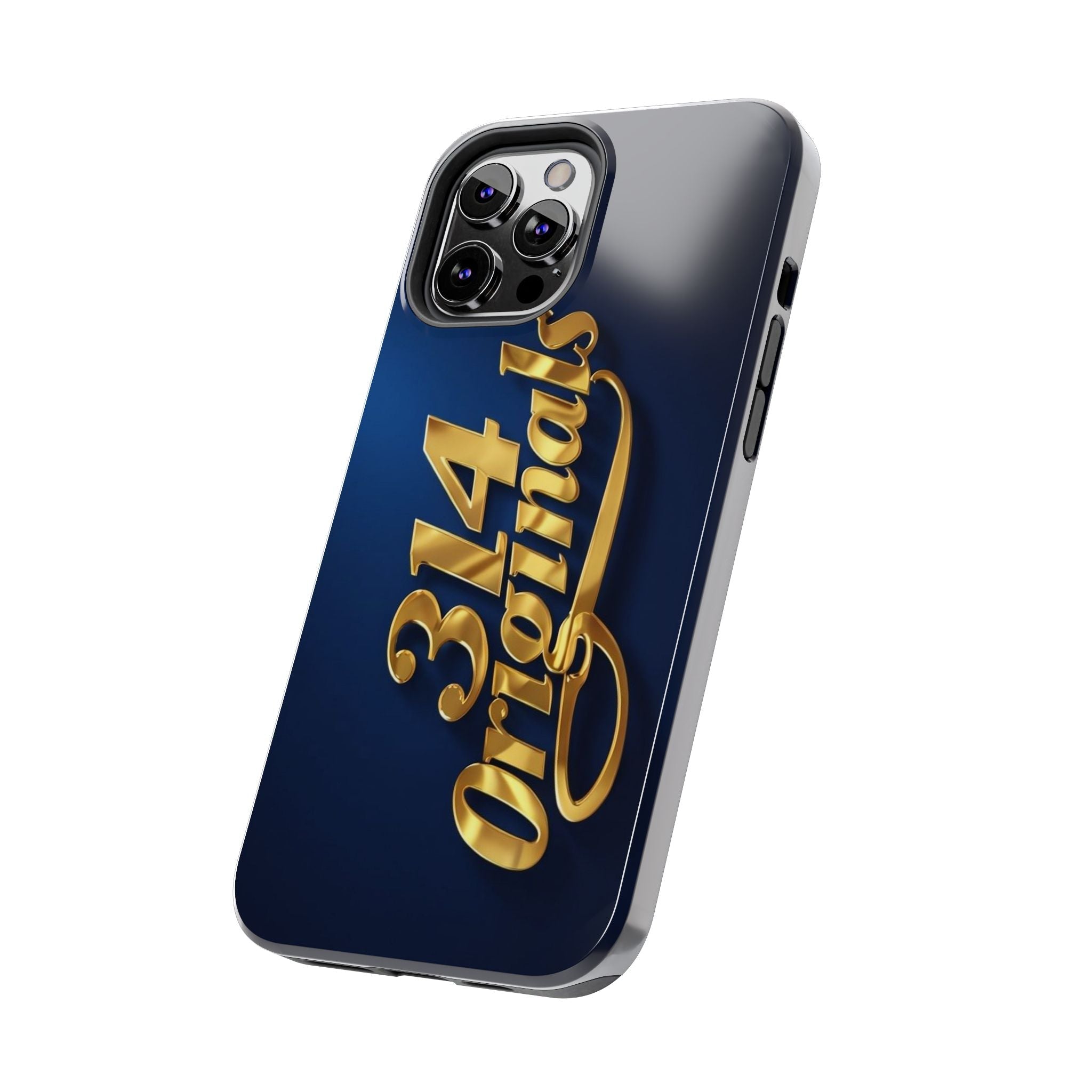"314 Originals" Gold Script on Navy Tough Protective Case - 314 Originals