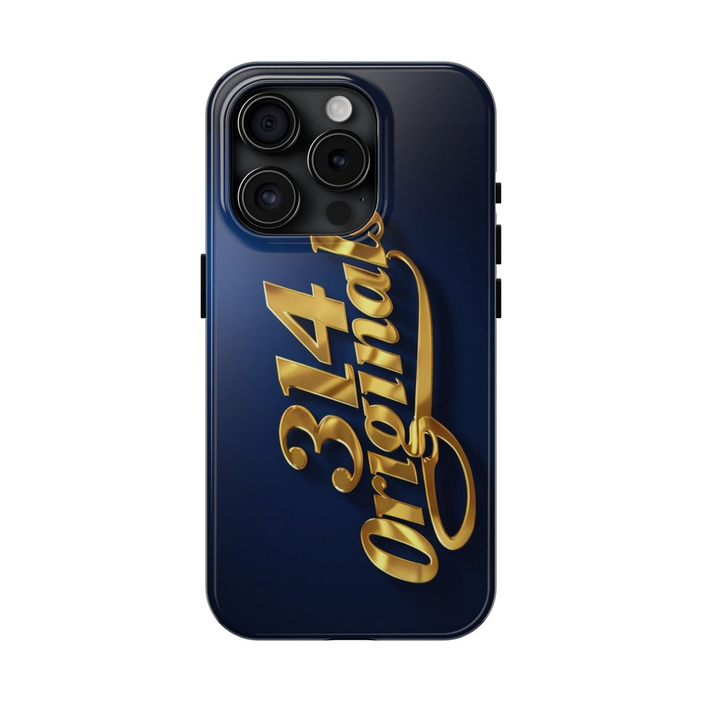 "314 Originals" Gold Script on Navy Tough Protective Case - 314 Originals