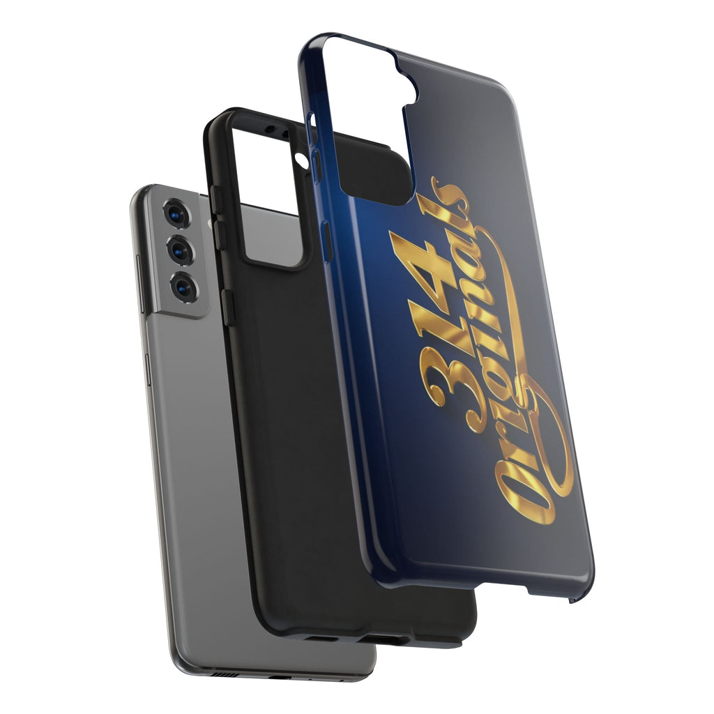 "314 Originals" Gold Script on Navy Tough Protective Case - 314 Originals