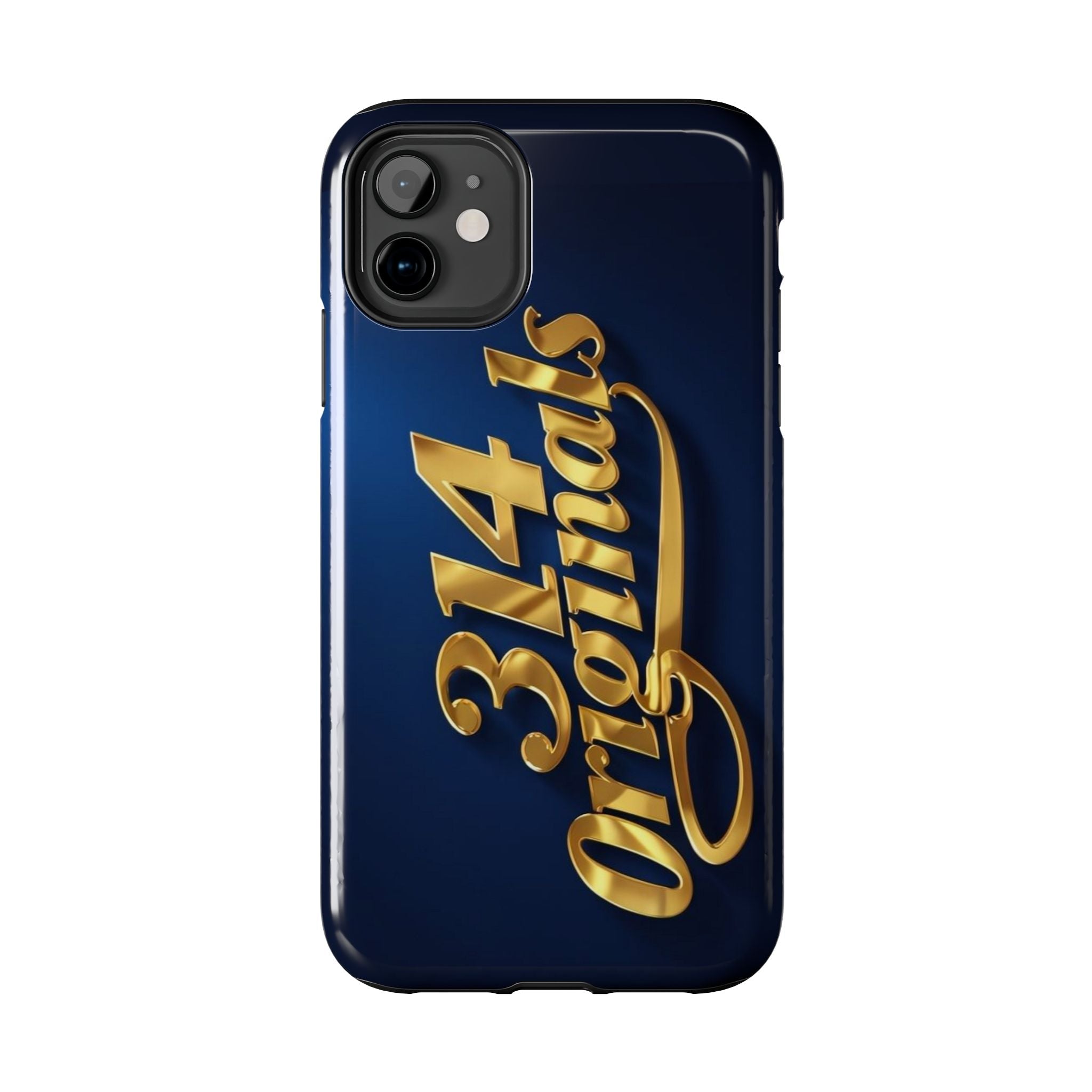 "314 Originals" Gold Script on Navy Tough Protective Case - 314 Originals