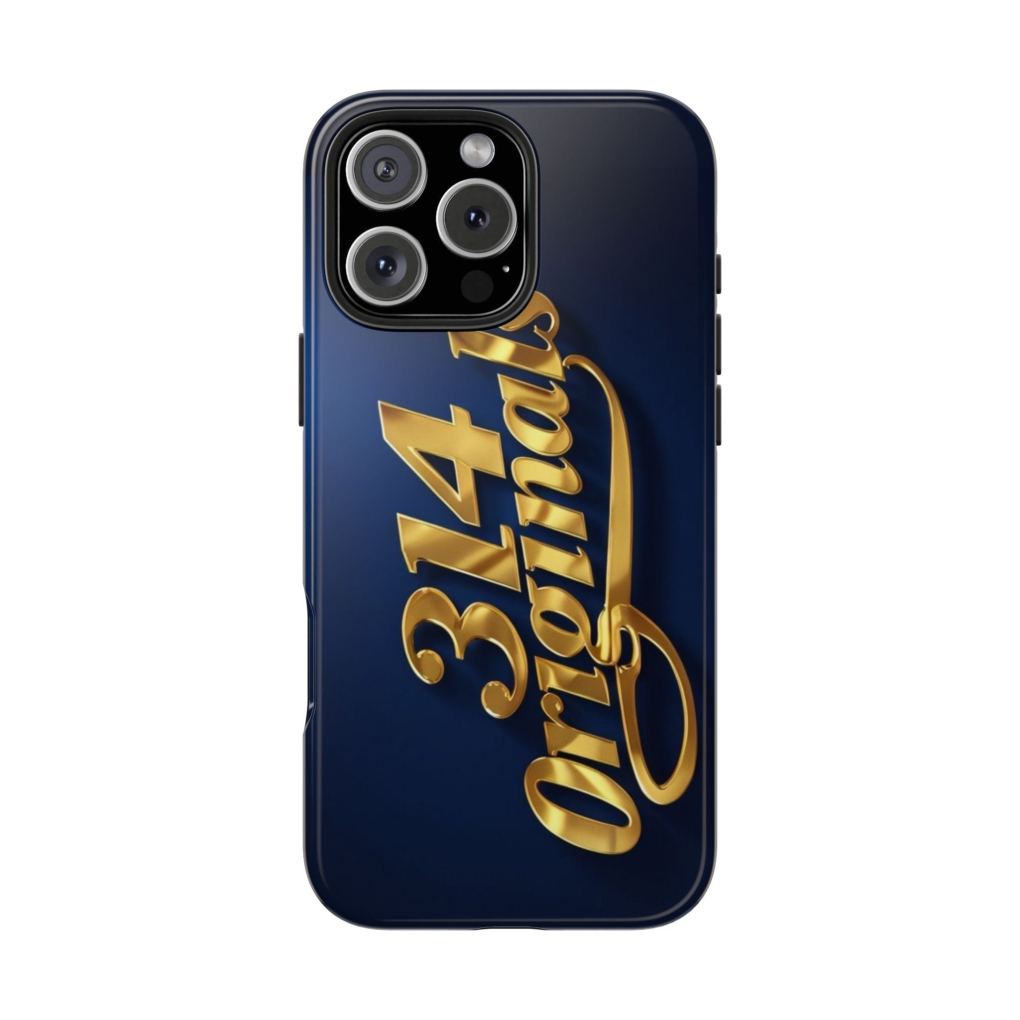 "314 Originals" Gold Script on Navy Tough Protective Case - 314 Originals