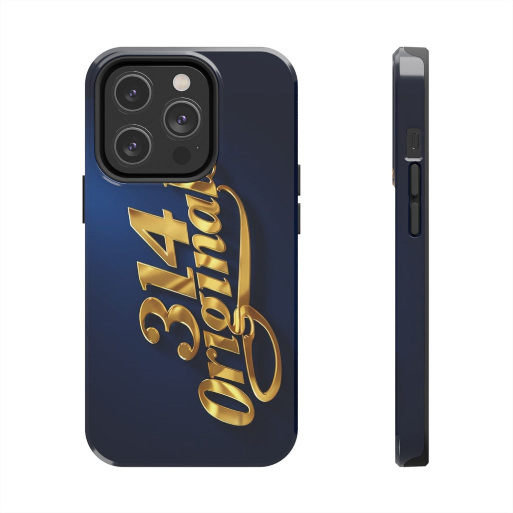 "314 Originals" Gold Script on Navy Tough Protective Case - 314 Originals