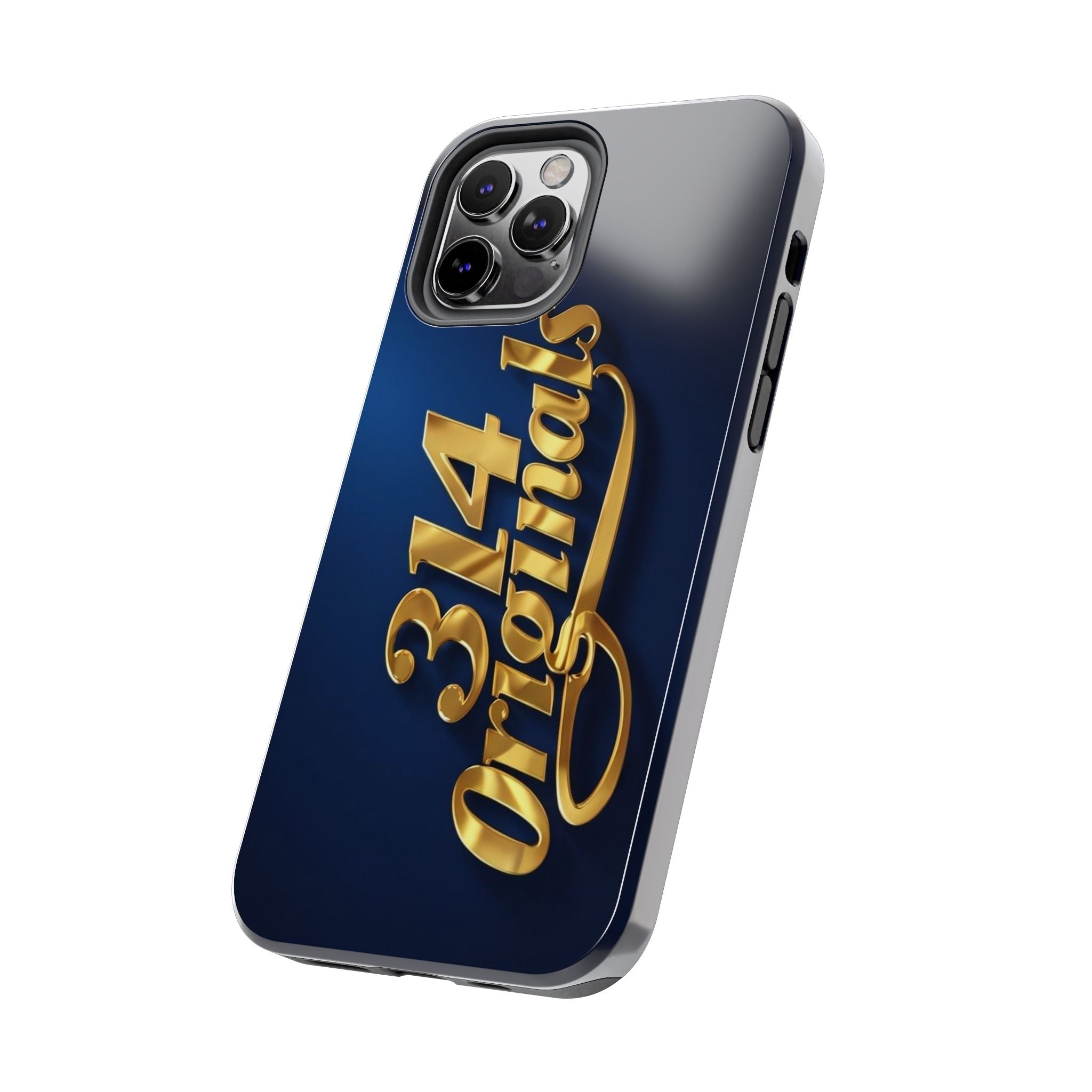"314 Originals" Gold Script on Navy Tough Protective Case - 314 Originals