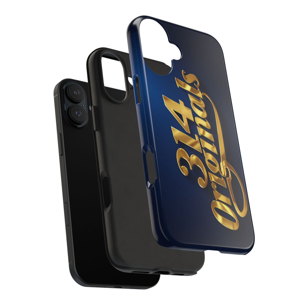 "314 Originals" Gold Script on Navy Tough Protective Case - 314 Originals