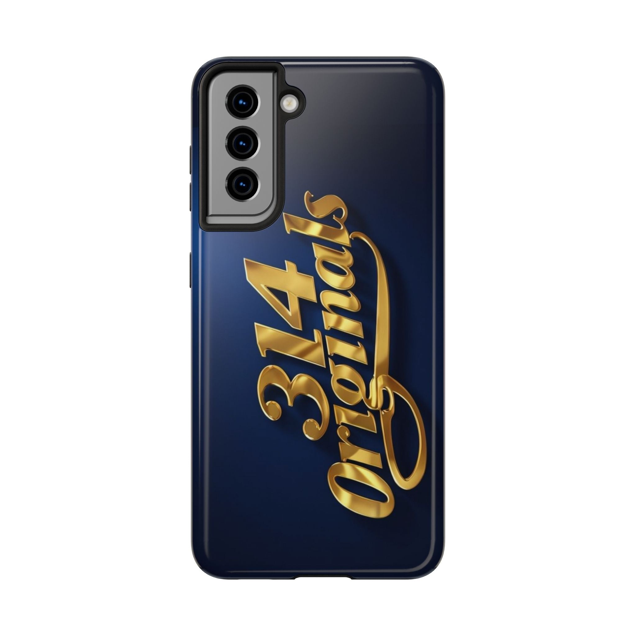 "314 Originals" Gold Script on Navy Tough Protective Case - 314 Originals