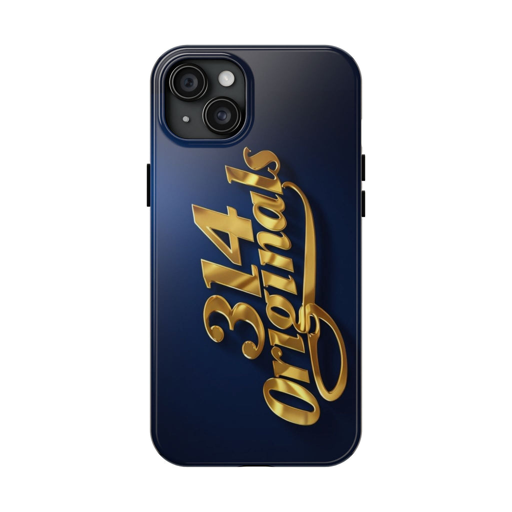 "314 Originals" Gold Script on Navy Tough Protective Case - 314 Originals
