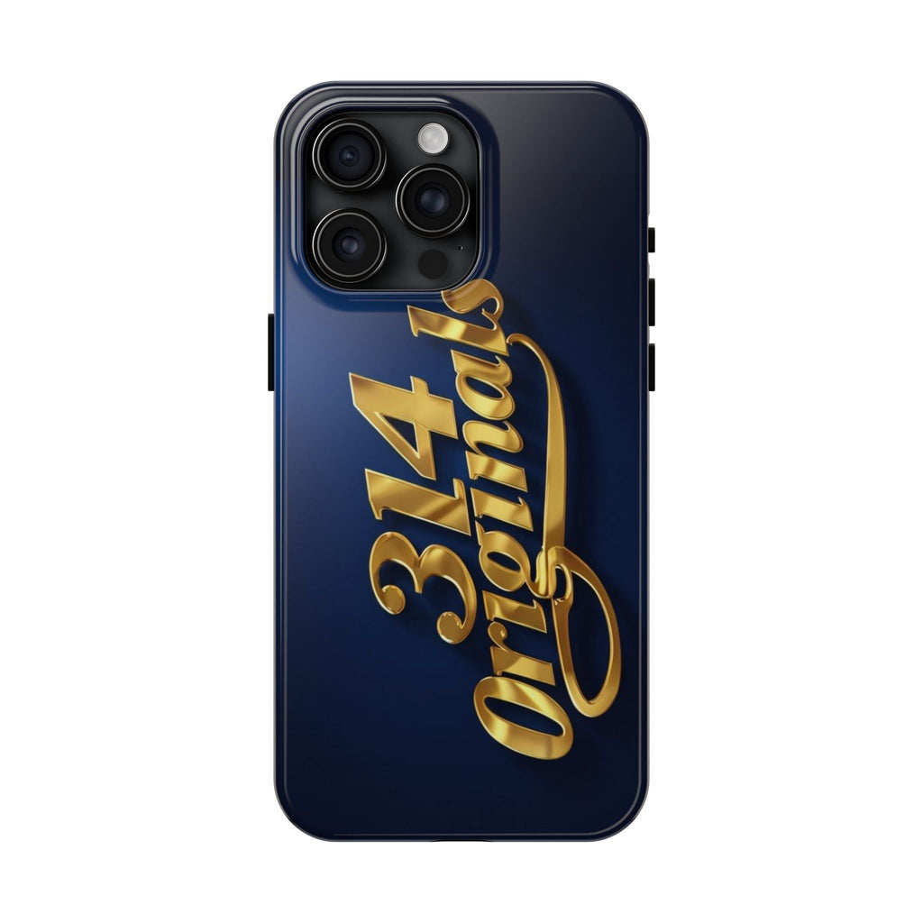 "314 Originals" Gold Script on Navy Tough Protective Case - 314 Originals
