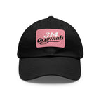 314 Originals Leather Patch Dad Hat — Retro Script Baseball Cap - 314 Originals