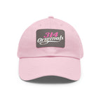 314 Originals Leather Patch Dad Hat — Retro Script Baseball Cap - 314 Originals