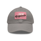 314 Originals Leather Patch Dad Hat — Retro Script Baseball Cap - 314 Originals