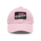 314 Originals Leather Patch Dad Hat — Retro Script Baseball Cap - 314 Originals