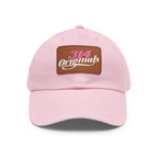 314 Originals Leather Patch Dad Hat — Retro Script Baseball Cap - 314 Originals