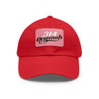 314 Originals Leather Patch Dad Hat — Retro Script Baseball Cap - 314 Originals