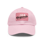314 Originals Leather Patch Dad Hat — Retro Script Baseball Cap - 314 Originals