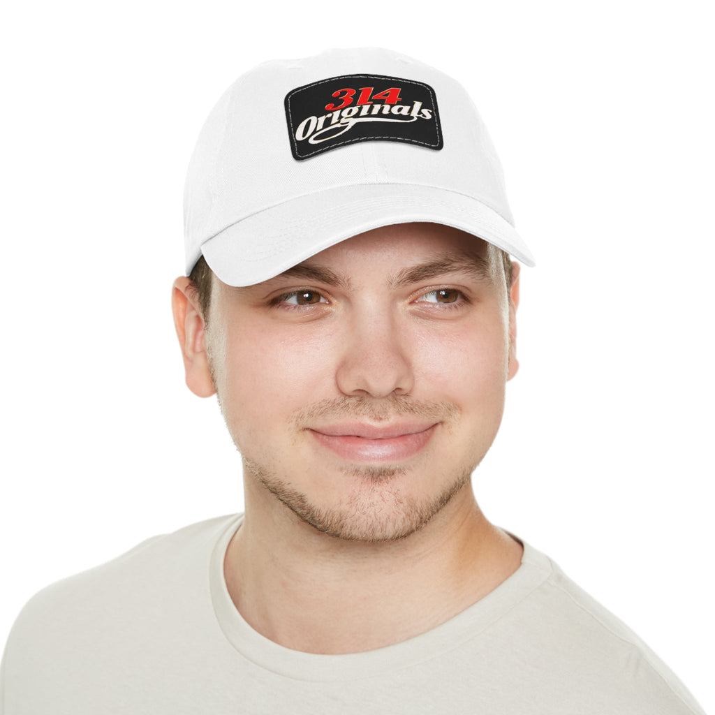 314 Originals Leather Patch Dad Hat — Vintage Baseball Cap - 314 Originals