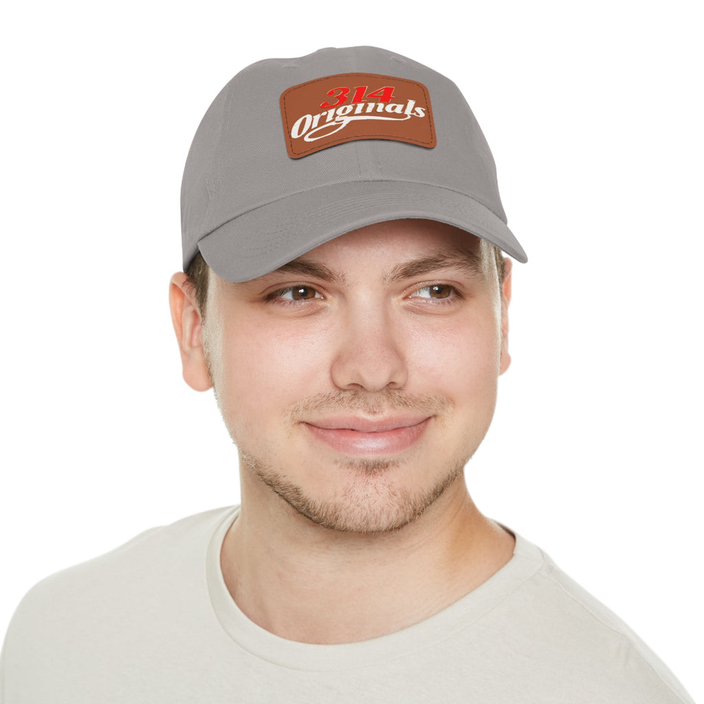 314 Originals Leather Patch Dad Hat — Vintage Baseball Cap - 314 Originals