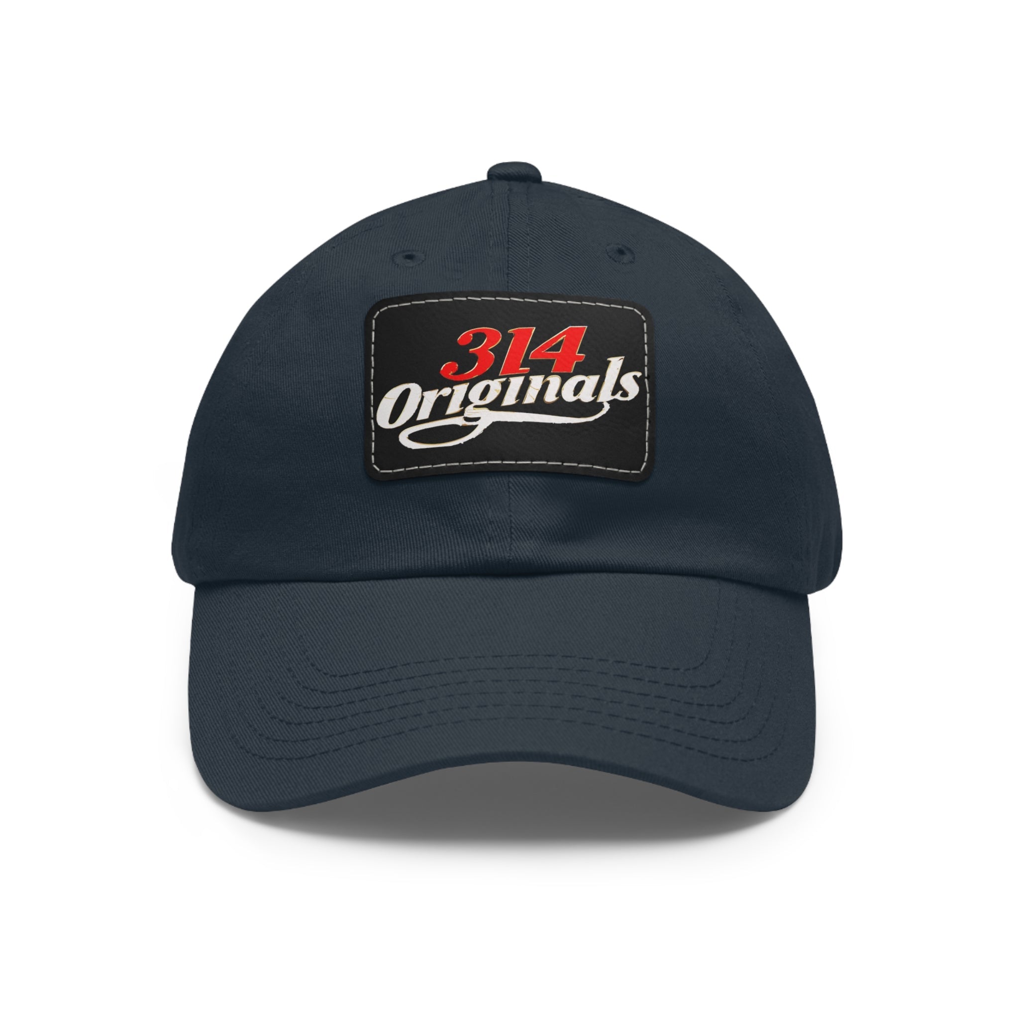 314 Originals Leather Patch Dad Hat — Vintage Baseball Cap - 314 Originals