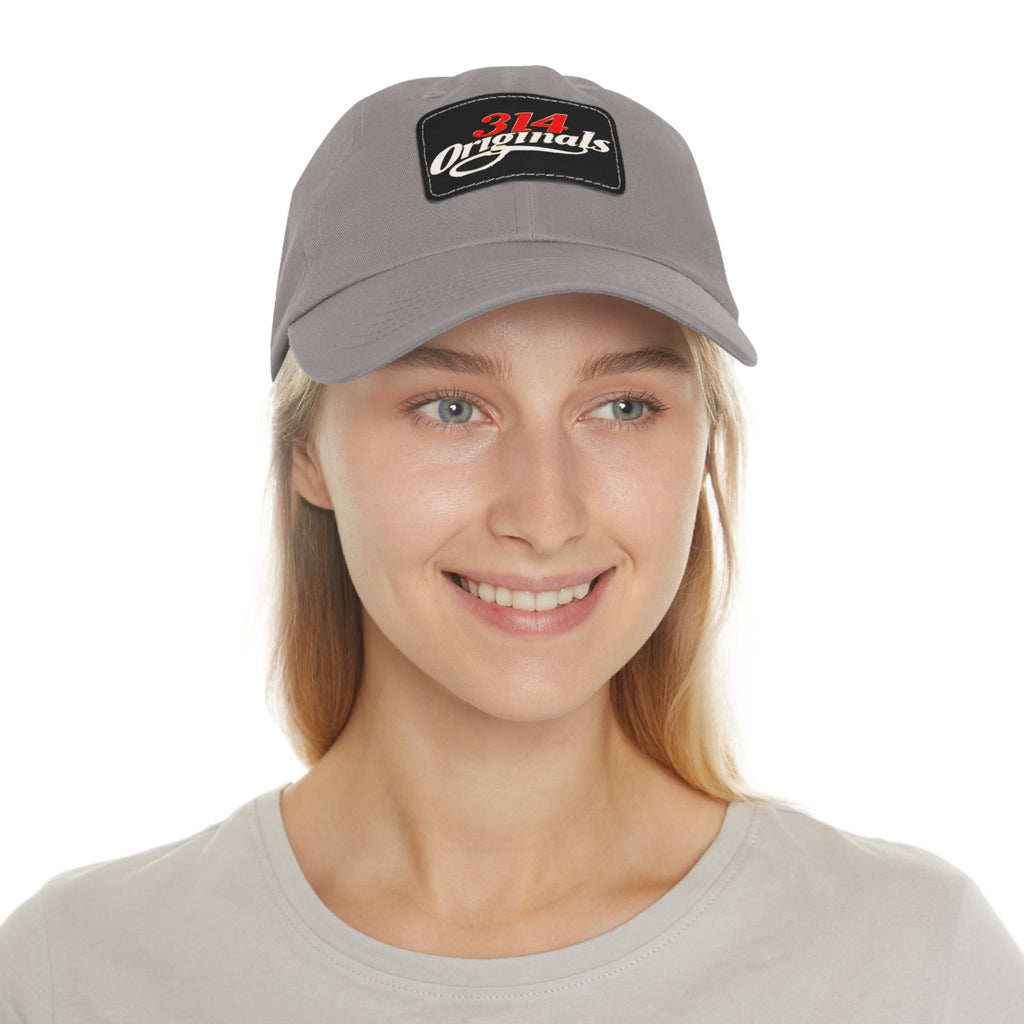 314 Originals Leather Patch Dad Hat — Vintage Baseball Cap - 314 Originals