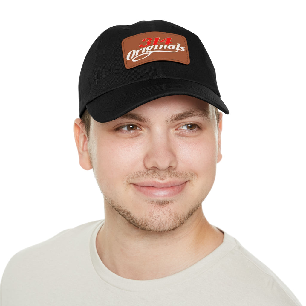 314 Originals Leather Patch Dad Hat — Vintage Baseball Cap - 314 Originals