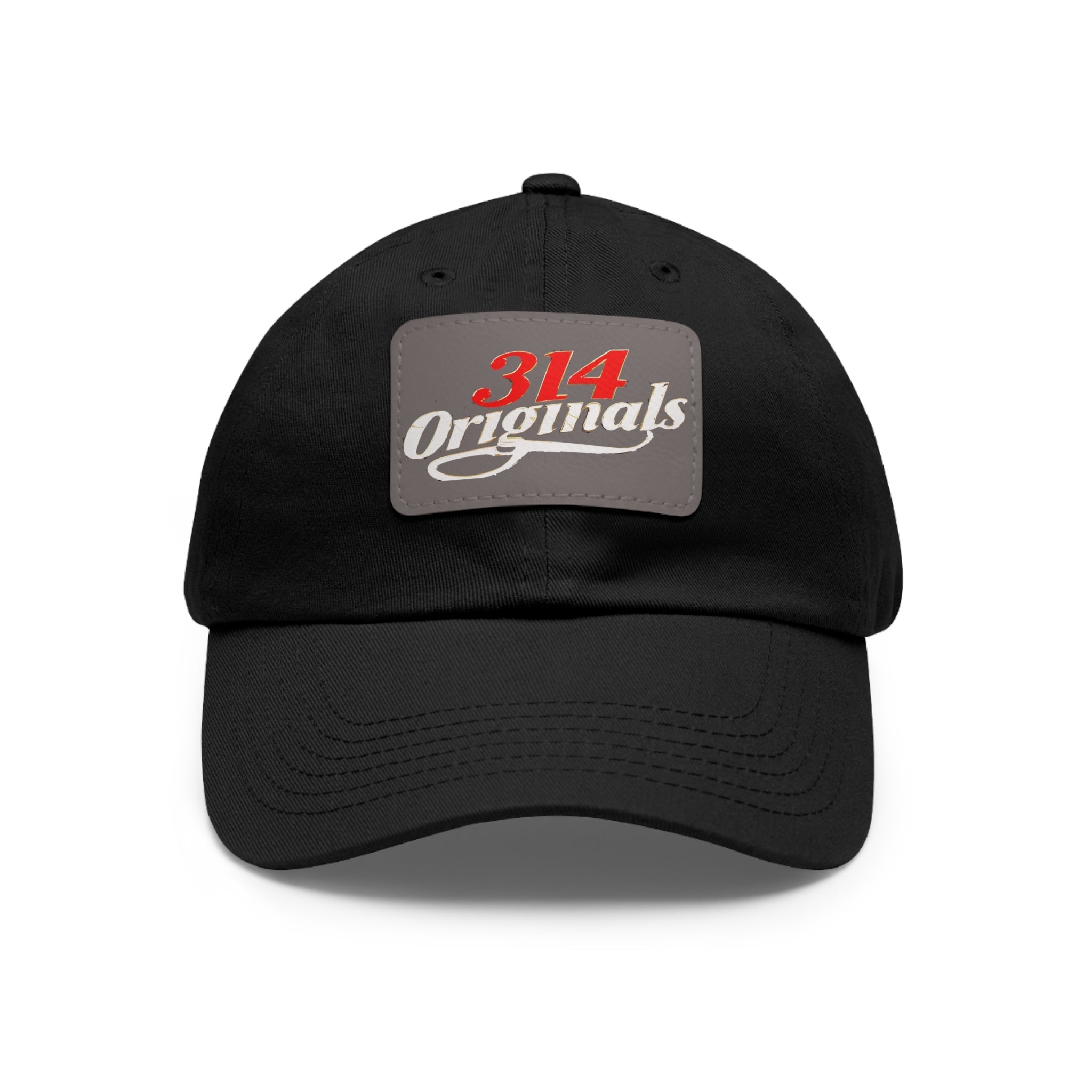 314 Originals Leather Patch Dad Hat — Vintage Baseball Cap - 314 Originals