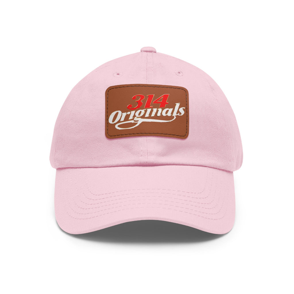 314 Originals Leather Patch Dad Hat — Vintage Baseball Cap - 314 Originals