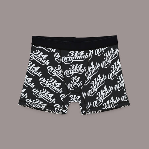 314 Originals Men’s Boxer Briefs — All-Over Logo Print - 314 Originals