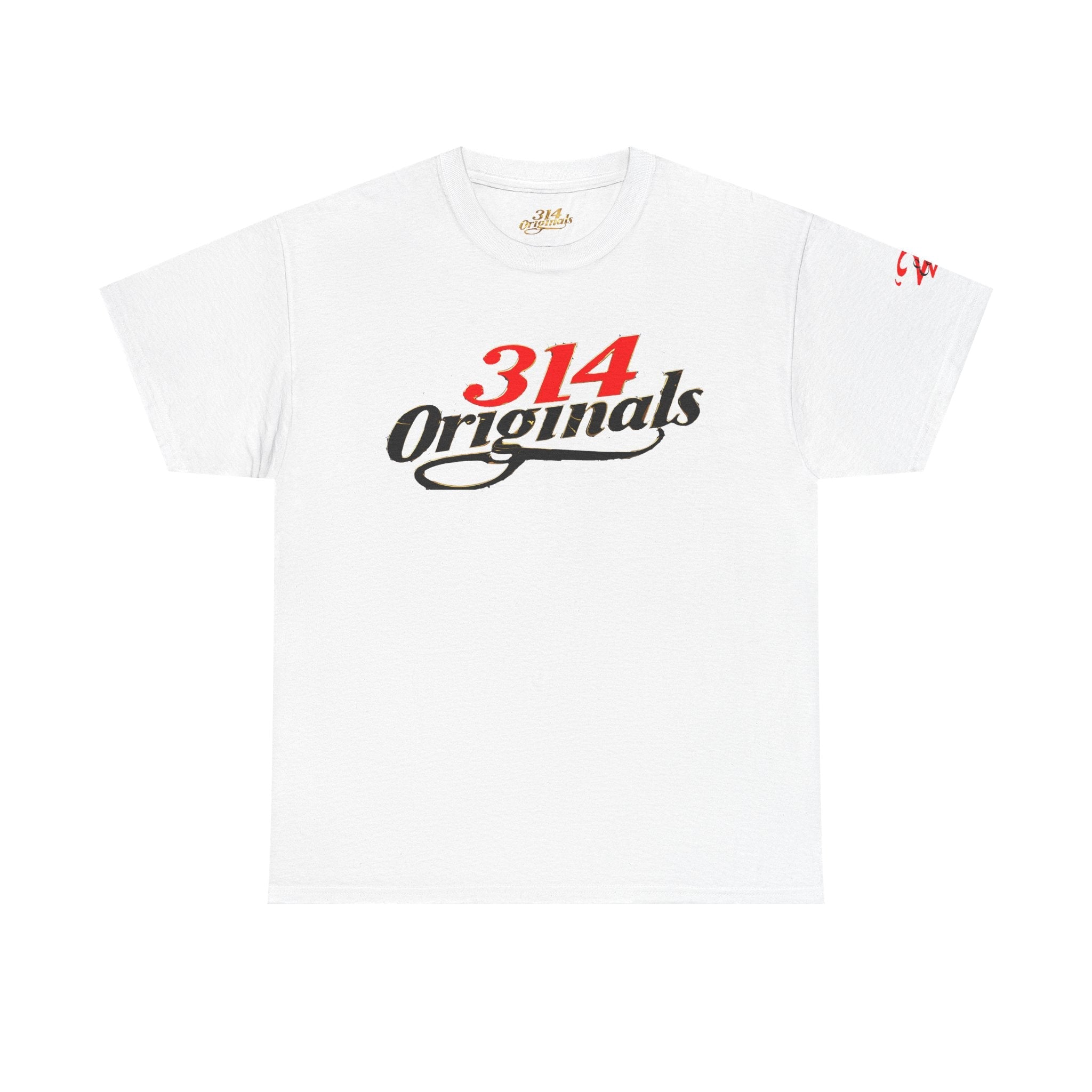 314 Originals Tee — Retro Script Logo White T-Shirt - 314 Originals