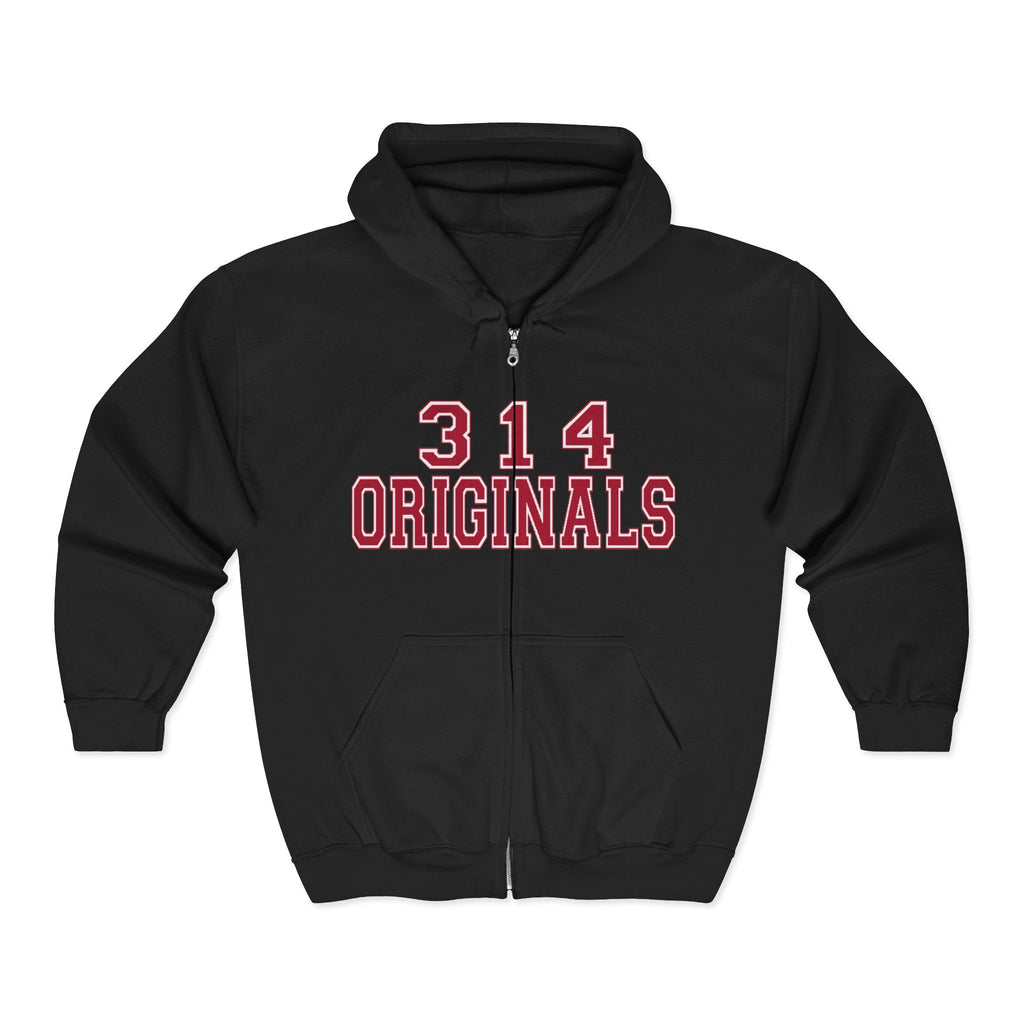 314 Originals Zip Hoodie — Retro Varsity Full-Zip Sweatshirt - 314 Originals